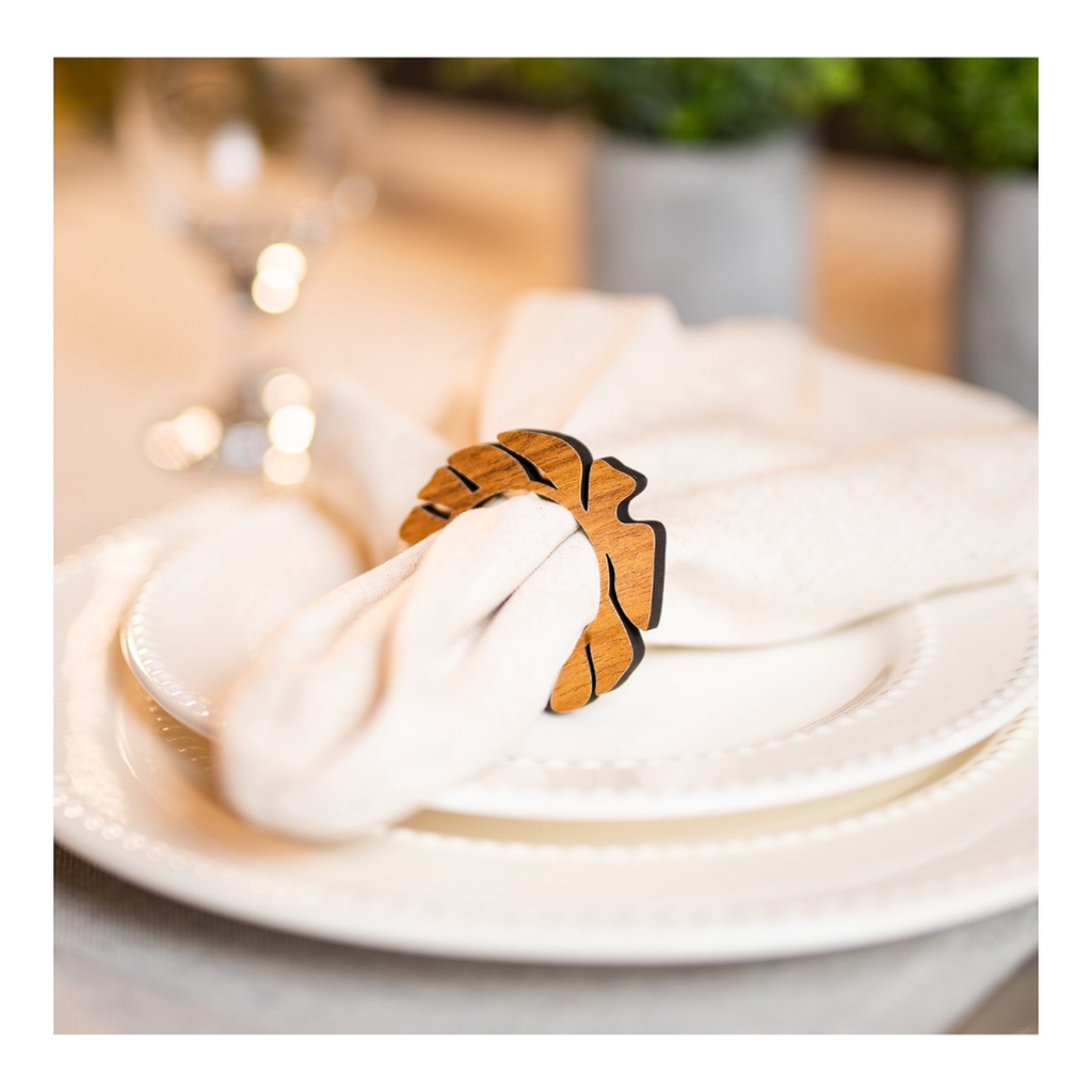 Anel Porta Guardanapo Costela de Adão Mesa Posta Sousplat Madeira MDF Decoração Casa supla souplat suspla