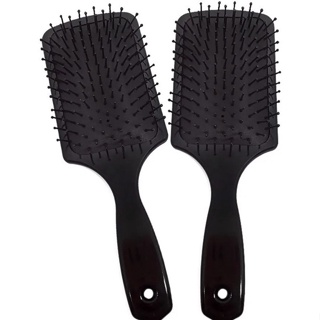 Kit 2 Escovas Raquete Preta Almofadada Quadrada Preta Black 533 em Oferta na Shopee