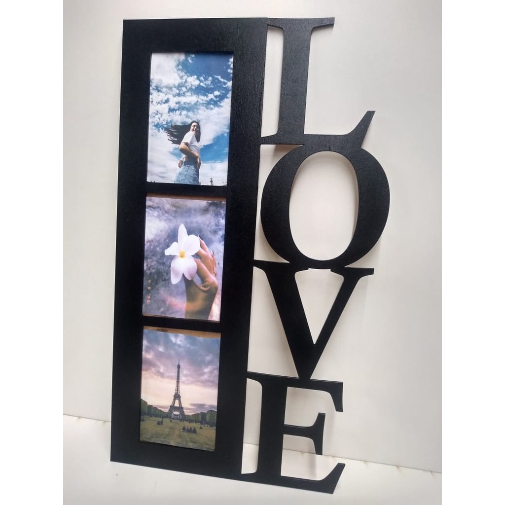 Porta Retrato LOVE Para Fotos Em MDF Mm Pintado De Preto Ou Em MDF Cru Shopee Brasil