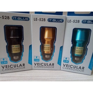 Carregador Celular Veicular Carro Fonte 2 Usb Turbo Rápido