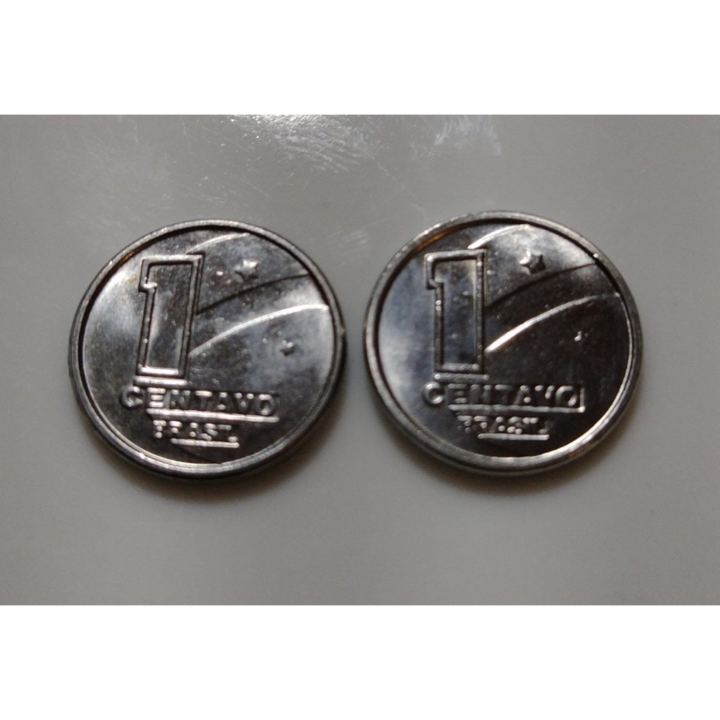 Moeda 1 Centavo 1989 E 1990 - Inox - Fc