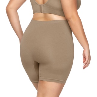 Bermuda Short Anágua Segunda Pele Cintura Alta Sem Costura Plus Size