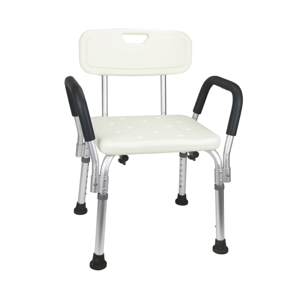 Cadeira de Banho Ajustável com Encosto e Alças de Apoio – Sanit