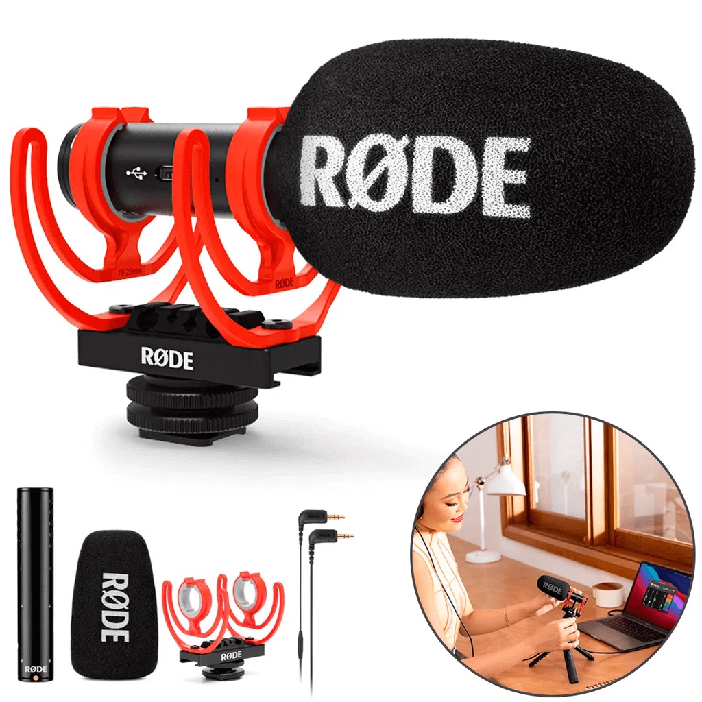 Microfone Shotgun Rode VideoMic GO II TRs e USBC Shopee Brasil