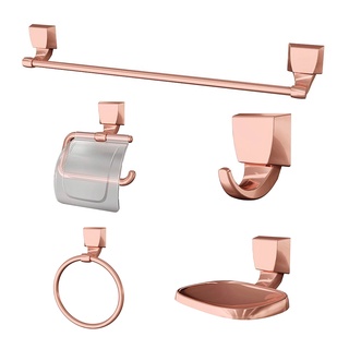 Kit Banheiro 5 Peças Attic Quadra Rose Gold 2000 F24 Lorenzetti