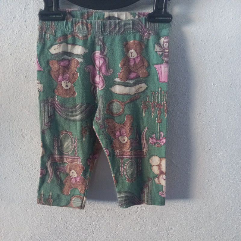 Calça ursinho verde para bebê usada