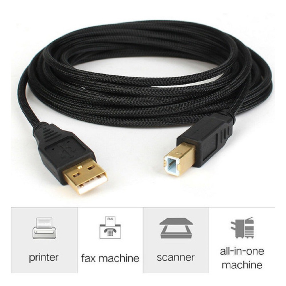 Cabo Usb 2.0 Ab Blindado Rf Impressora 480mbps Highspeed 1,5 metros