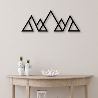 Quadro Decorativo Pirâmides Triângulos Preto em Oferta na Shopee