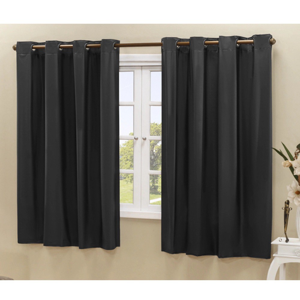 Cortina Blackout Blecaute Veda Luz PVC corta 100 % a luz 2,20 m x 1,30 m Preta Fio a Fio