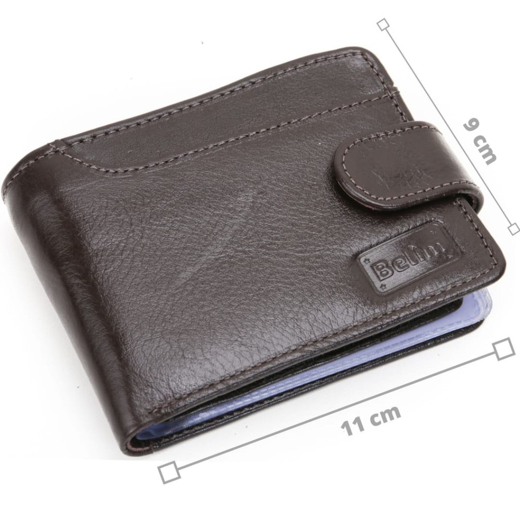 Carteira Masculina Couro com Fecho Porta Moedas com Ziper Grande