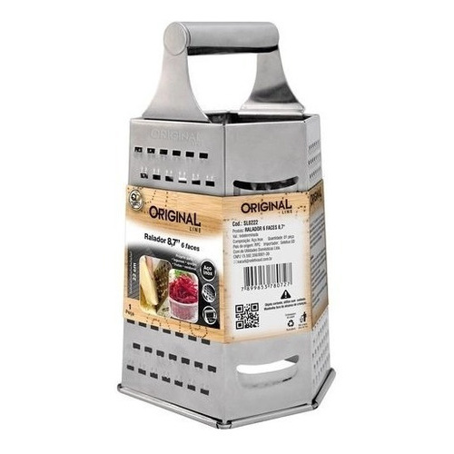 Ralador 6 Faces Aço Inox Resistente 22 cm - Original Line em Oferta na Shopee