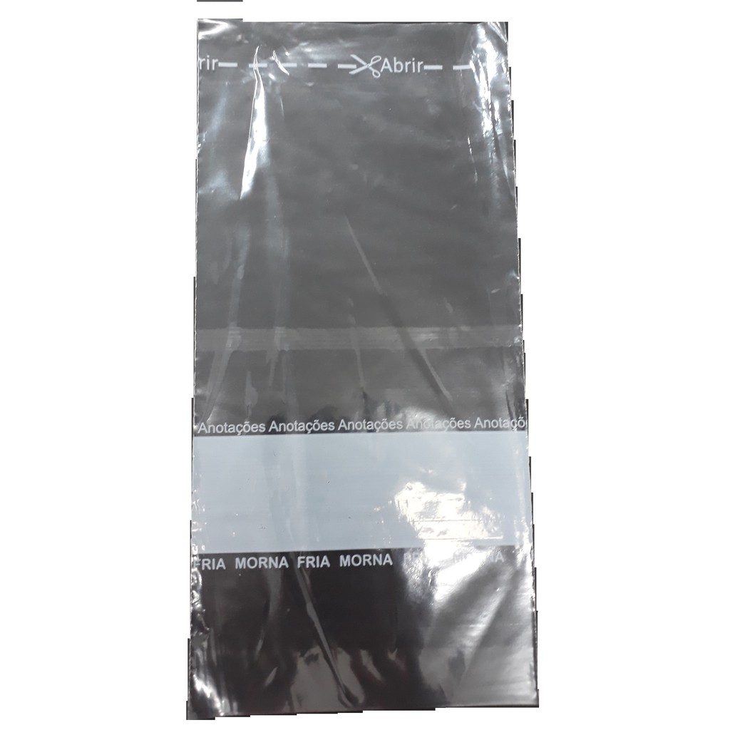 Saco Amostra Alimentos com Tarja bca Coleta 12 X 25cm  c100 sacos