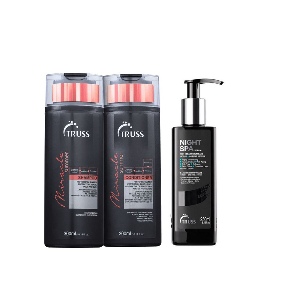 Truss Miracle Summer Shampoo e Condicionador e Night Spa