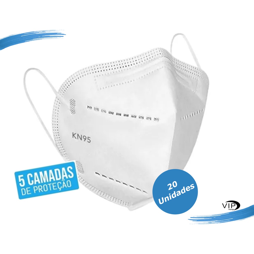 Kit Mascara Kn95 N95 Branca Proteção Alta Qualidade 20 Unidades