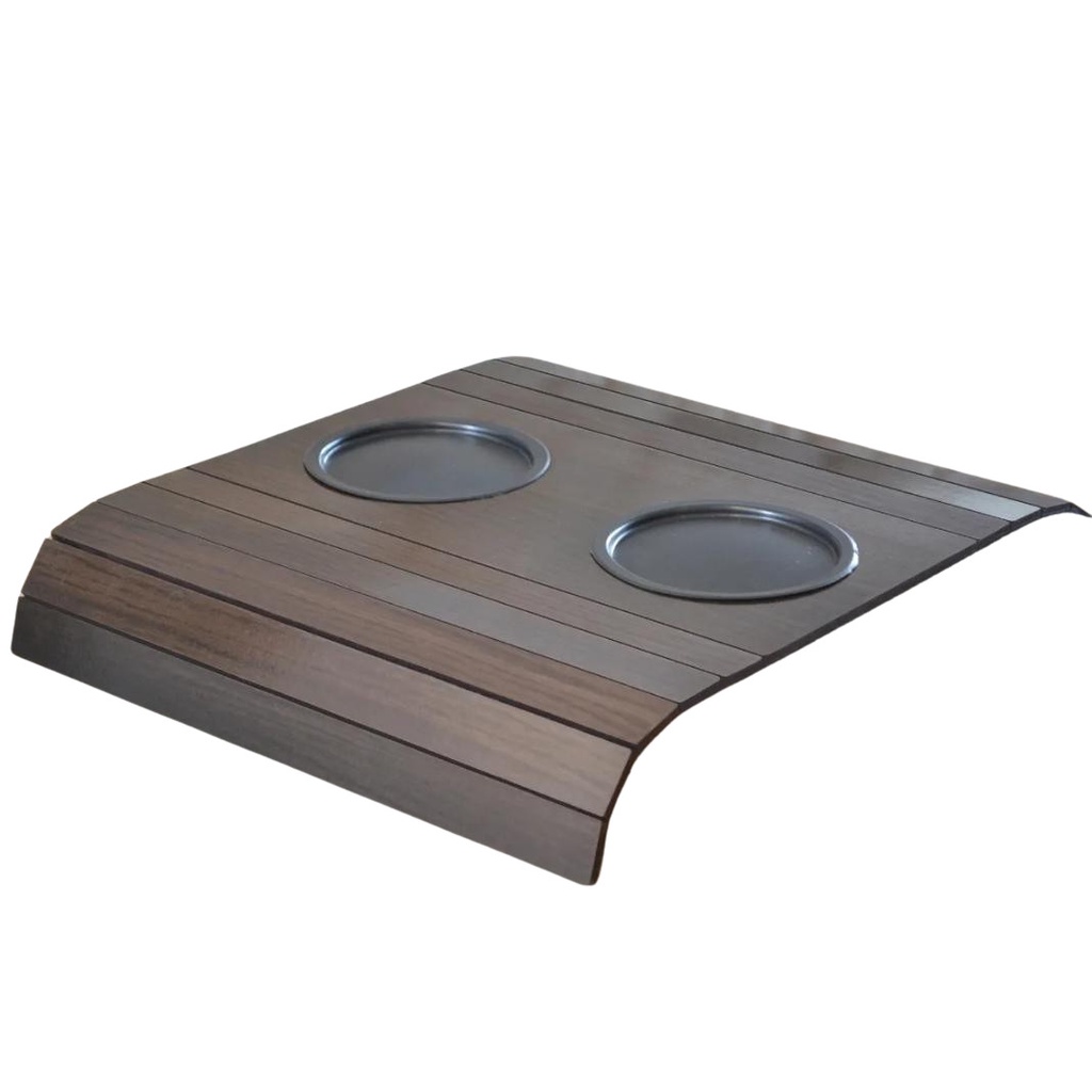 Bandeja Esteira Flexível Comum Para Braço De Sofá Com Porta Copos Madeira Sala Moveis Decoração noga