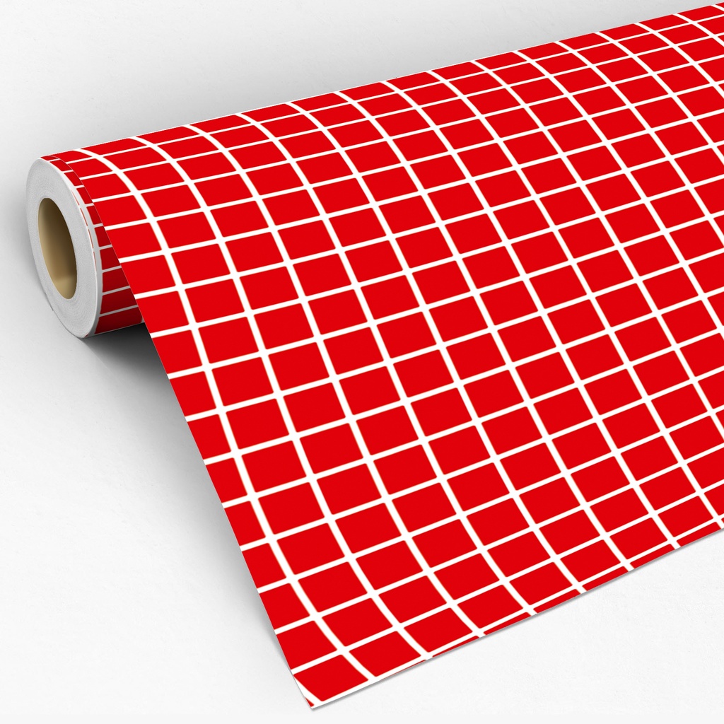 Papel de Parede Adesivo Pastilhas Azulejo Para Cozinha e Banheiro Vermelho Adesivo Lavável