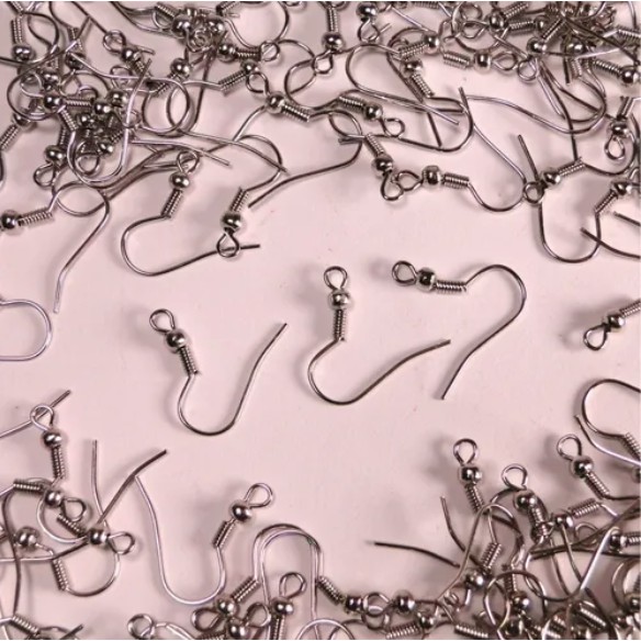 100 Anzol (Base) Para Brinco, Bijuterias e Artesanato 18mm Prateado (Níquel) em Oferta na Shopee