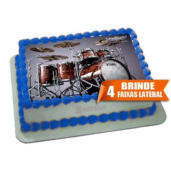 Papel arroz Bateria Musica Banda de Rock 20x30cm