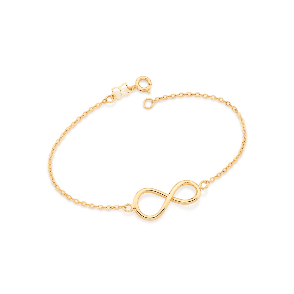 Pulseira Feminina Rommanel Com Simbolo Do Amor Infinito 19 cm 551716 em Oferta na Shopee