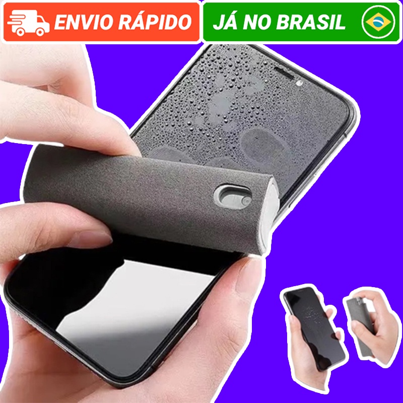 Limpador de tela 2 em 1 - Spray para remoção de poeira de tela de celular e computador