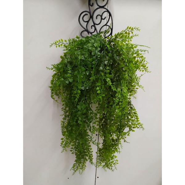 Arrannjo de Parede c/ Folha de Avenca Artificial Pendurada Verde Parede Varanda p/ Enfeite Decoracao