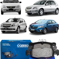 Jogo Pastilha de Freio Original Cobreq Agile 1.0 1.4 2009 2010 2011 2012 2013 2014 2015 Corsa Celta Prisma