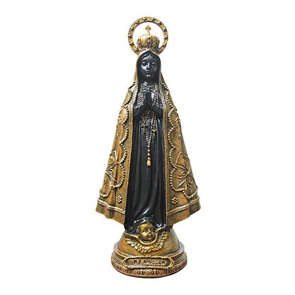 Imagem Nossa Senhora Aparecida em Mármore Bronze 42cm