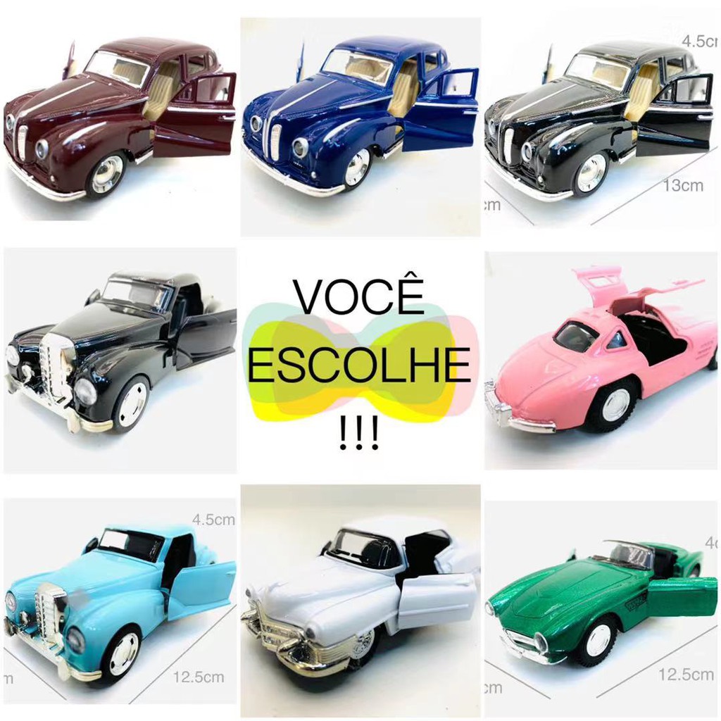 Miniatura Carrinho De Ferro Abre a Porta Carro Antigo Die Cast Coleçao 3MERCEDES BENZ