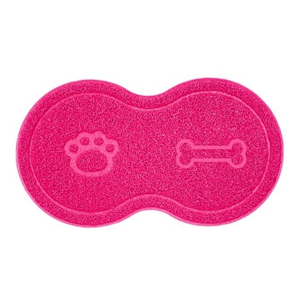 Tapete Para Pet Comedouro Ração Água 46cm X 26cm Rosa Pink