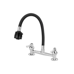 Torneira Misturador Gourmet Flexível Preto Cozinha Mesa 1/4v