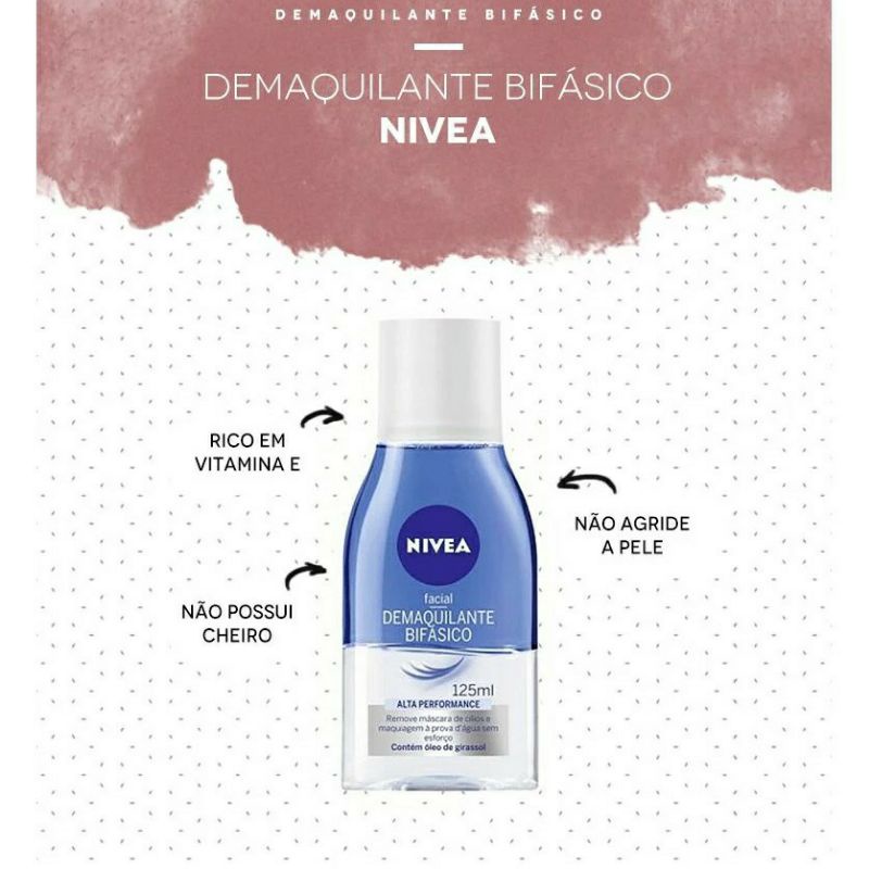 Demaquilante Bifásico Facial Nivea 125ml | Shopee Brasil