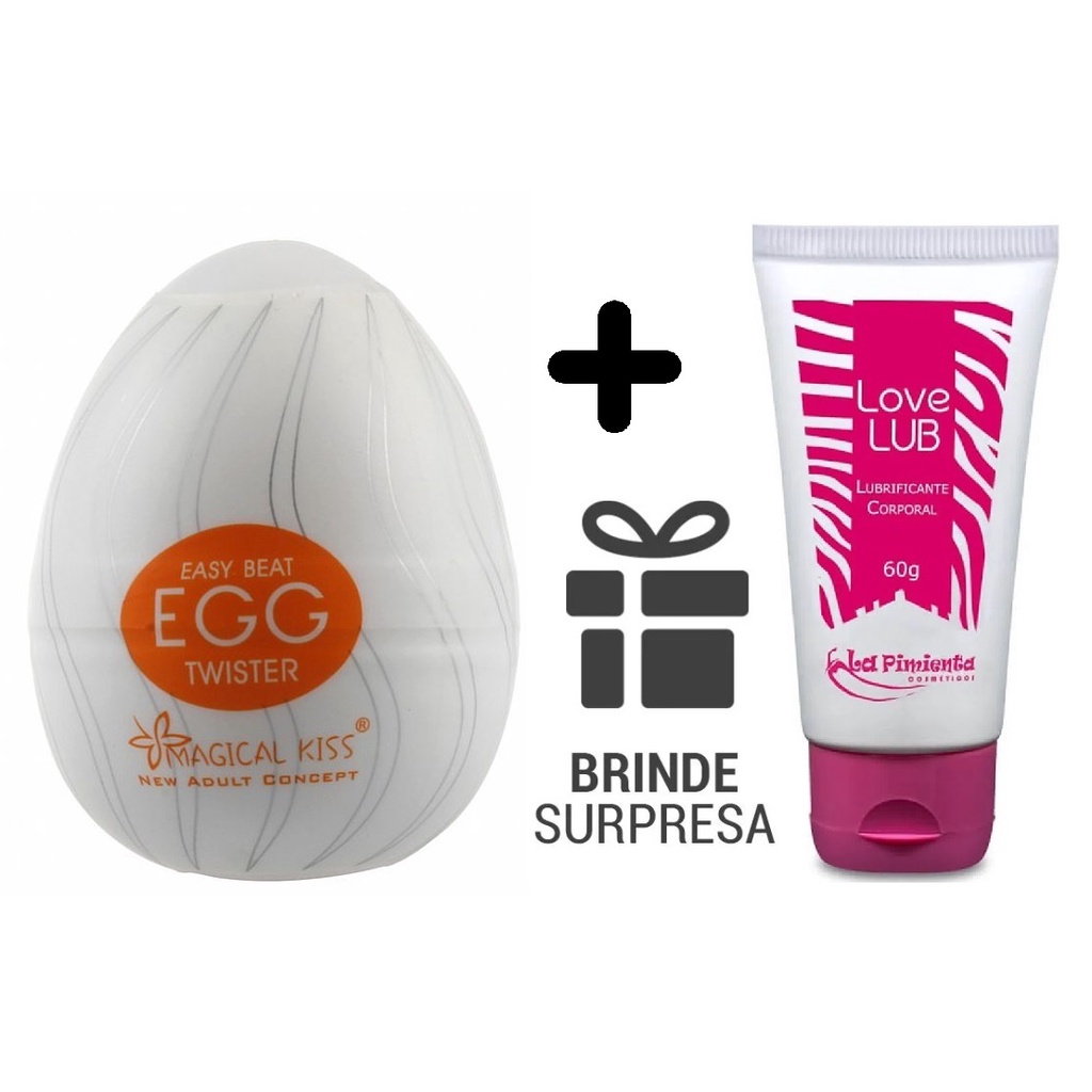 Kit Egg Ovo Masturbador Masculino Gel Lubrificante Love Lub Para Sexo Anal Ou Vaginal Neutro 9561