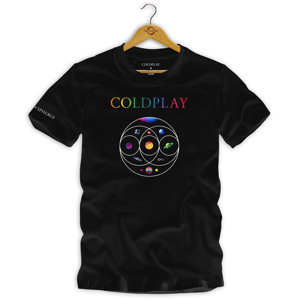 Camiseta 100% Algodão Banda ColdPlay Music of the Sphere