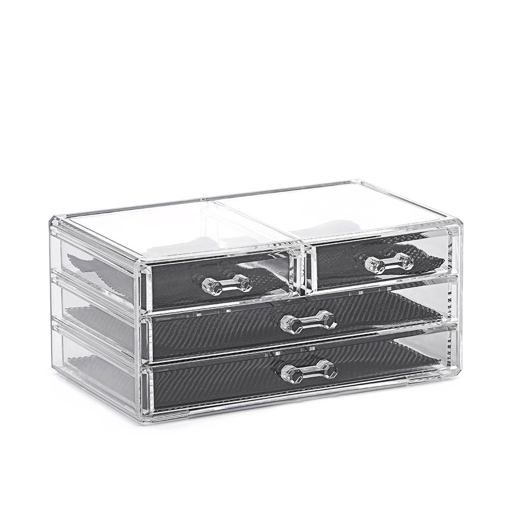 Organizador de Maquiagem Com 4 Gavetas Em Acrílico Transparente