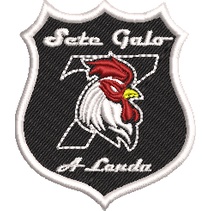 Patch bordado termocolante colete motociclismo moto clube 7 galo sete galo cb 750 honda