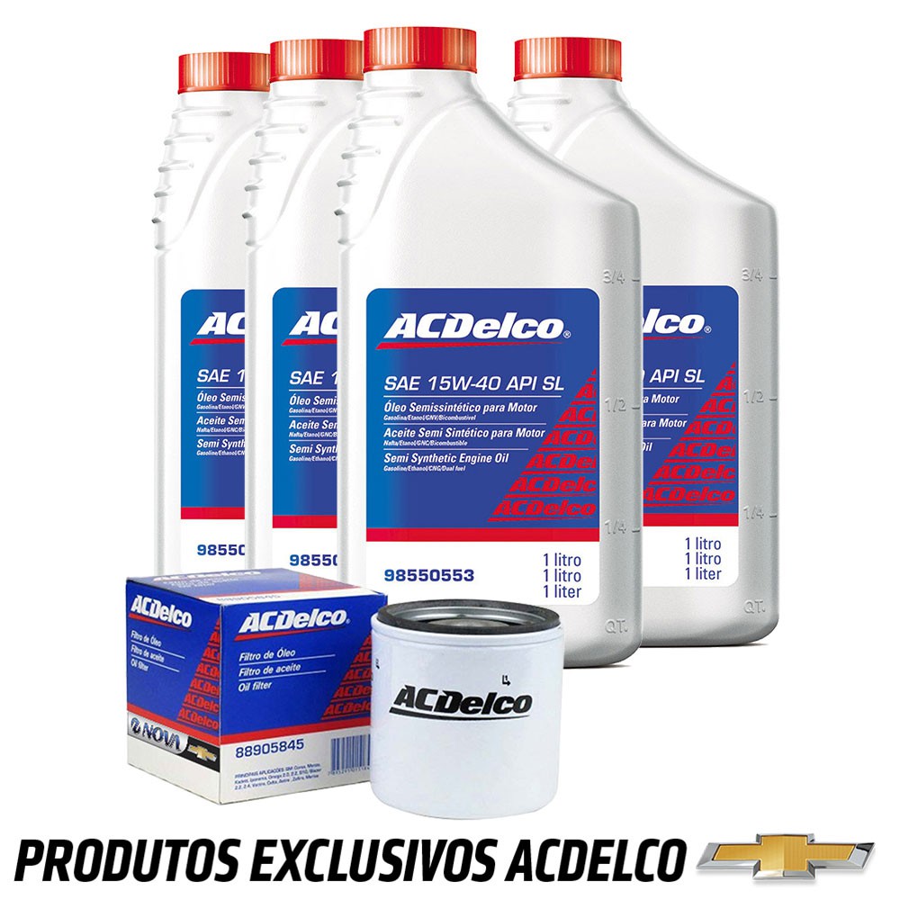 Kit Troca Oleo Motor 15w40 Semissintetico Celta 2007 A 2016 em Oferta na Shopee