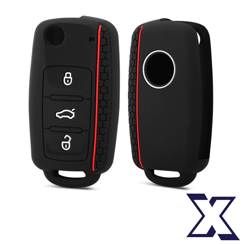 Capa De Silicone Para Chave Canivete Volkswagen VW Golf Polo Gol Jetta T-Cross Up TSI Fox Virtus Voyage Saveiro Amarok