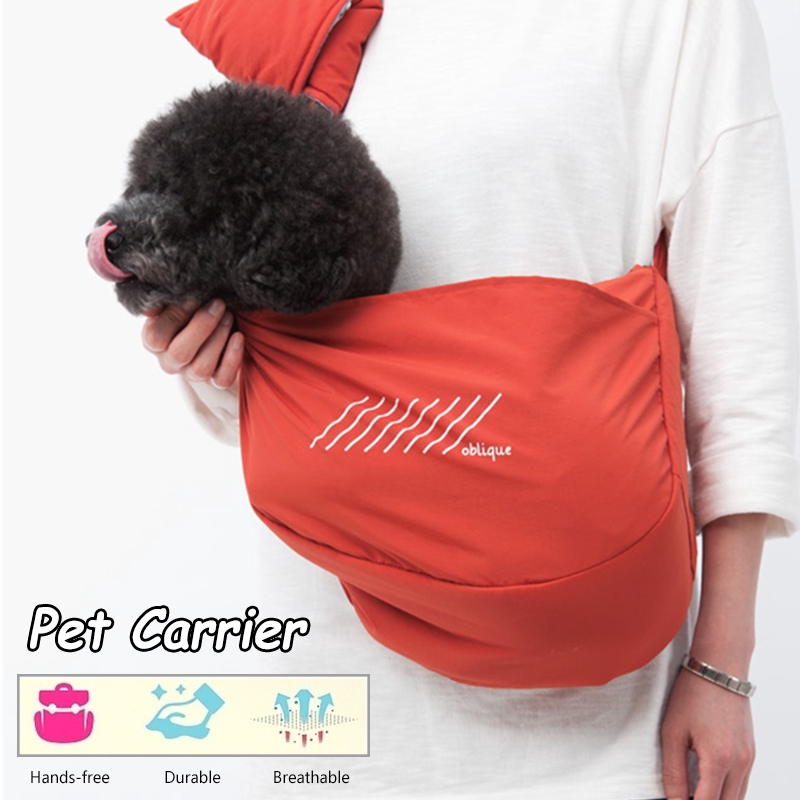 S, Blue Carrier Bag Pouch Comfort Mesh Travel Pouch Pet Sling Bag Shoulder Shoulder Carry Tote Handbag for Puppy Dog Cat