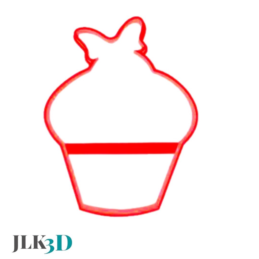 Cortador de Biscoito Pasta Americana Biscuit Contorno Cupcake com laço CT10661