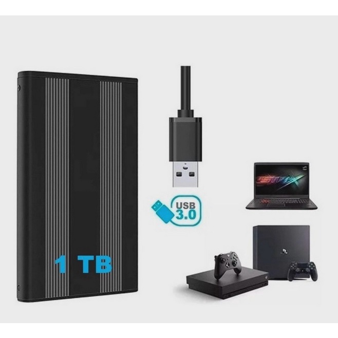 Hd Portátil Externo 1tb Usb 3.0 Para Ps4 Ps5 Xbox em Oferta na Shopee