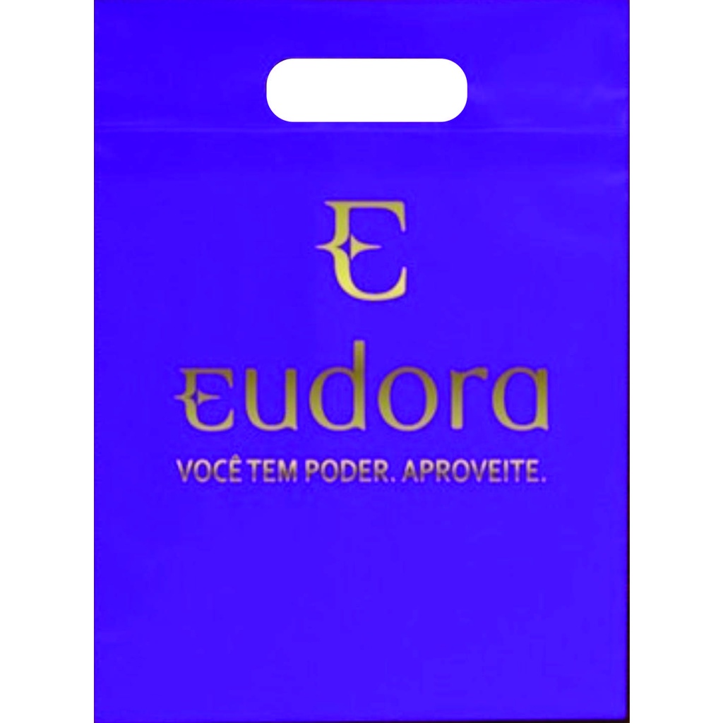 Sacolas sacos Plástico eudora 20x30 100 unid. perfumaria 2 lados