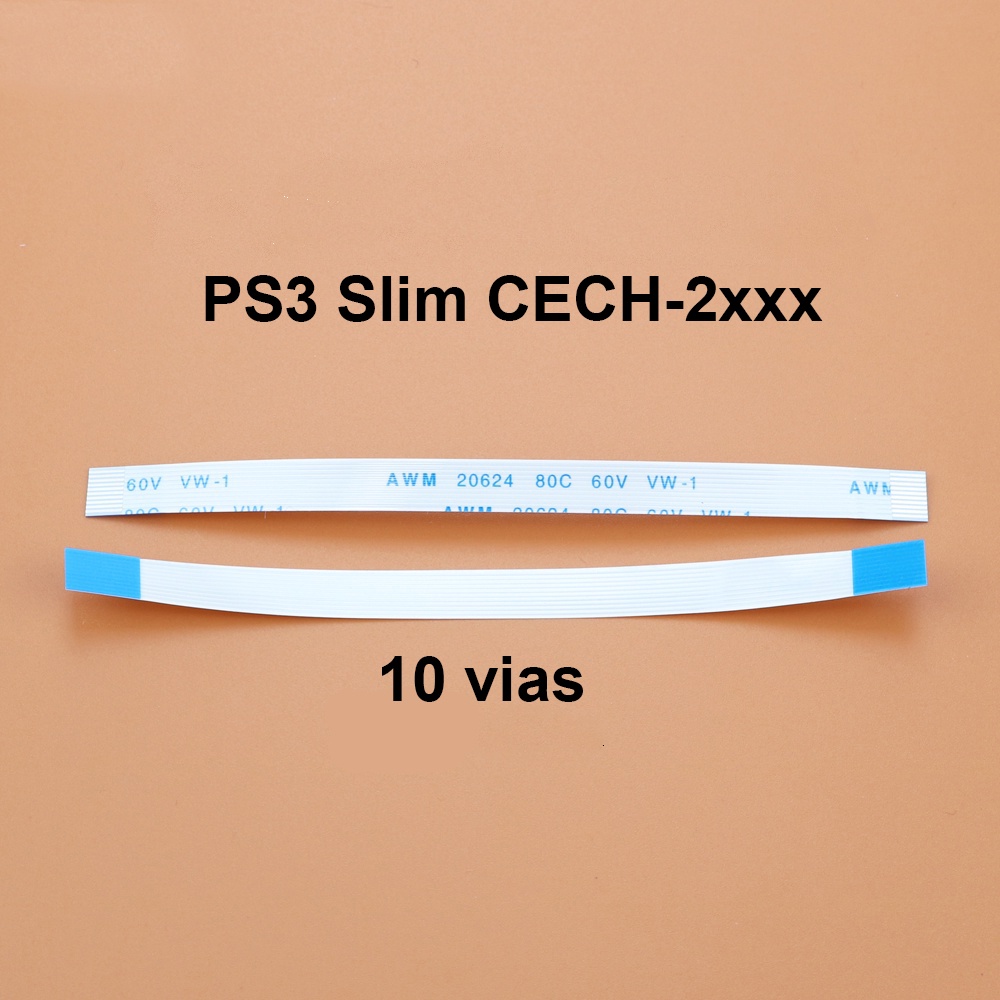Cabo Flat Power 10 Vias PS3 Liga Desliga Reparo Playstation 3 Slim - CECH-2000 em Oferta na Shopee