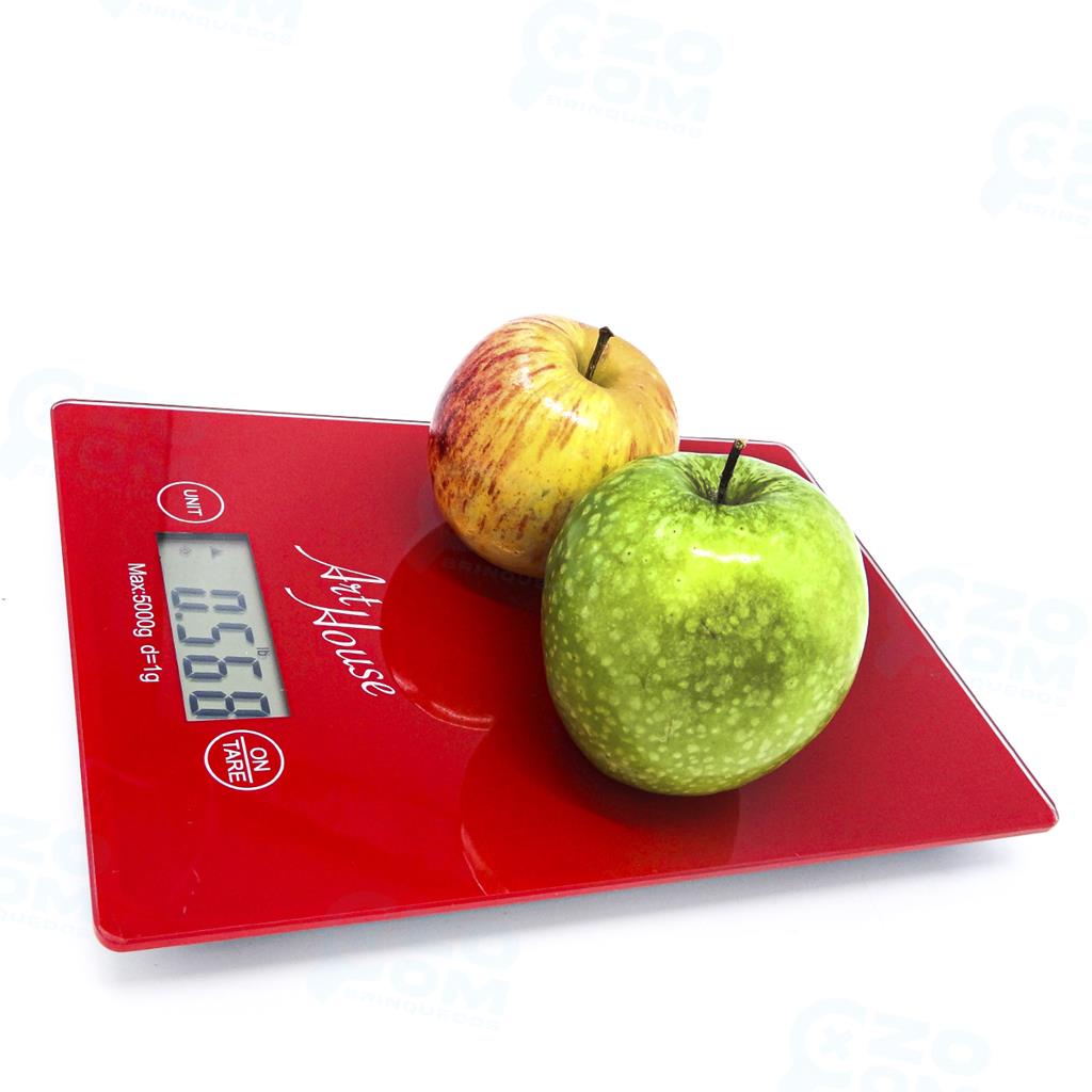 Balanca Digital Touch 5kg Vidro Temperado Cozinha Slim VM