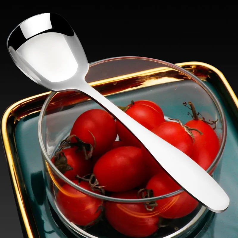 Engrossar Aço Inoxidável Grande Colher De Pavião/Longo Punho Colheres De Sopas Cozinha Servir Para Uso Doméstico Restaurante Ou