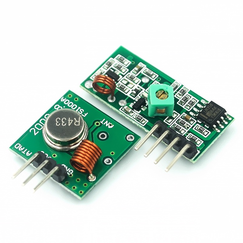 Kit Módulo Radio Transmissor e Receptor RF 433Mhz para Arm/Mcu Arduíno Controle Remoto DIY Prototipação