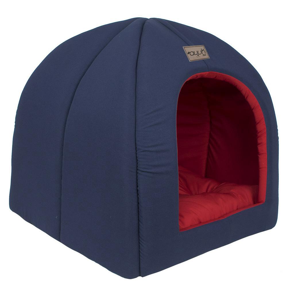 Toca 2x1 Marinho Avuk Pet Cachorro Gato Toquinha Casa Casinha Cabaninha Cabana