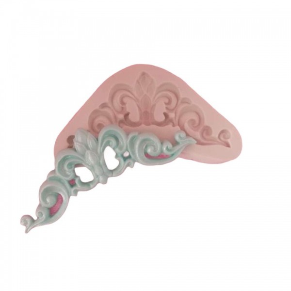 Molde De Silicone Arabesco Coroa Molde Para Confeitaria Molde Para Biscuit 251