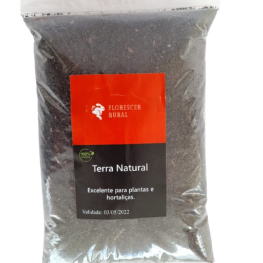 1kg de terra preta vegetal adubada com nutrientes para Plantas em vasos e jardim