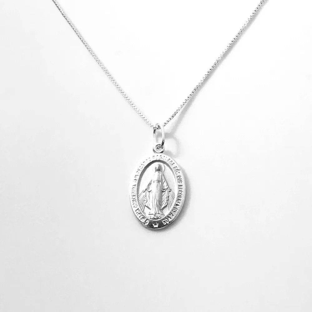 Pingente Nossa Senhora Das Graças 20mm Em Prata 925