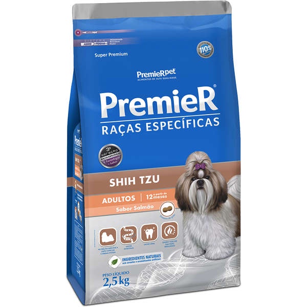 Ração Premier Raças Específicas Shih Tzu Adulto Salmão 2.5 Kg